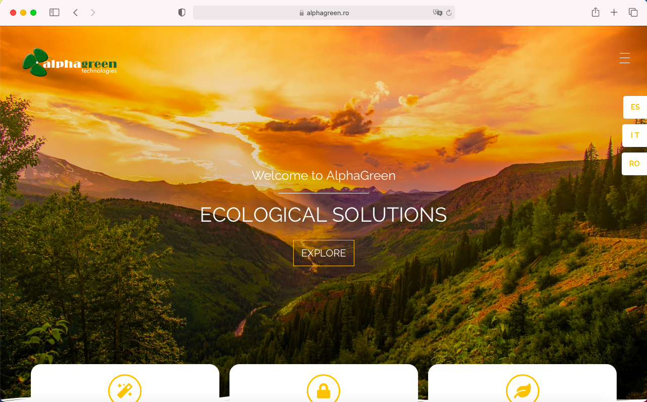 AlphaGreen website design